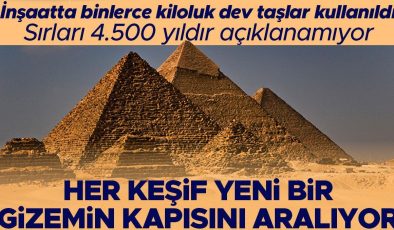 Her biri tonlarca ağırlıktaki milyonlarca dev taşla inşa edildi… 4.500 yıl boyunca nasıl ayakta kaldıkları bugün bile açıklanamıyor: Giza Piramitleri