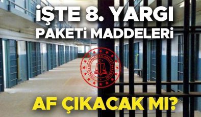 AF YASASI 8. YARGI PAKETİNDE VAR MI SON DAKİKA | 8. Yargı paketi ne zaman çıkacak, infaz düzenlemesi var mı, mahkumlara af çıkacak mı? Bakan Tunç tarih verdi!