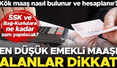Son dakika… Kök maaş nasıl bulunur? Emekli maaşlarına ne kadar zam yapılacak? En düşük emekli maaşı tahminleri… İşte tüm detaylar…