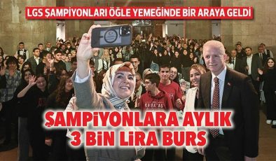 Şampiyonlara aylık 3 bin lira burs