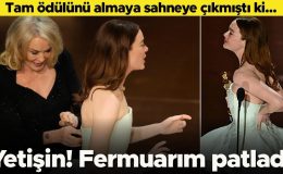 Tam ödülünü almaya sahneye çıkıyordu ki…. Yetişin, fermuarım patladı!